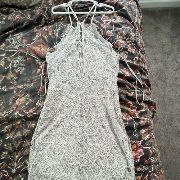 Free People Grey Lace Dress - Picture 2 of 8